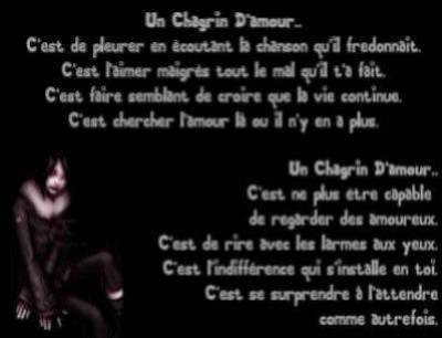 Un chagrin d'Amour!!!!!